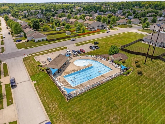 1210 NW Persimmon Dr, Grain Valley, MO 64029 - bird's eye view of a pool