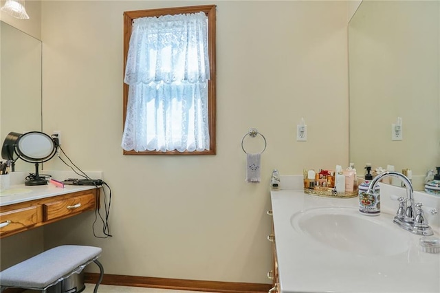 3038 Weaver School Rd, Odessa, MO 64076 - bathroom featuring vanity and baseboards