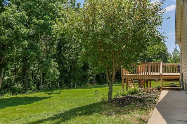 3038 Weaver School Rd, Odessa, MO 64076 - view of grassy yard with a deck