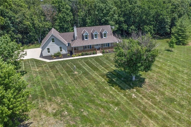 3038 Weaver School Rd, Odessa, MO 64076 - view from above of property with a forest