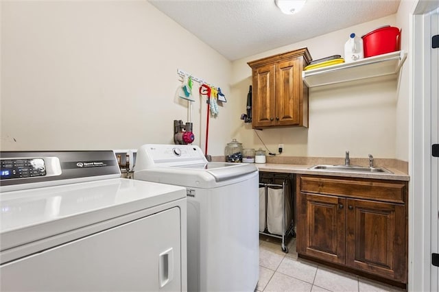 18501 S Butternut St W, Gardner, KS 66030 - laundry area with independent washer and dryer, light tile patterned flooring, and cabinet space