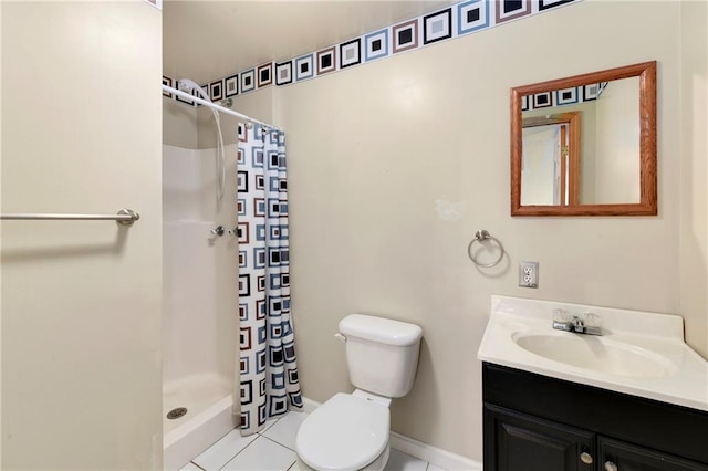 14733 Hickory Dr, Bonner Springs, KS 66012 - full bath featuring vanity, a shower stall, and tile patterned floors