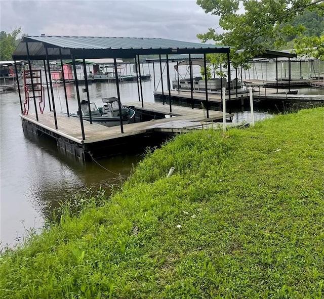 1807 Dodds Camp Rd, Climax Springs, MO 65324 - dock area with a water view and boat lift