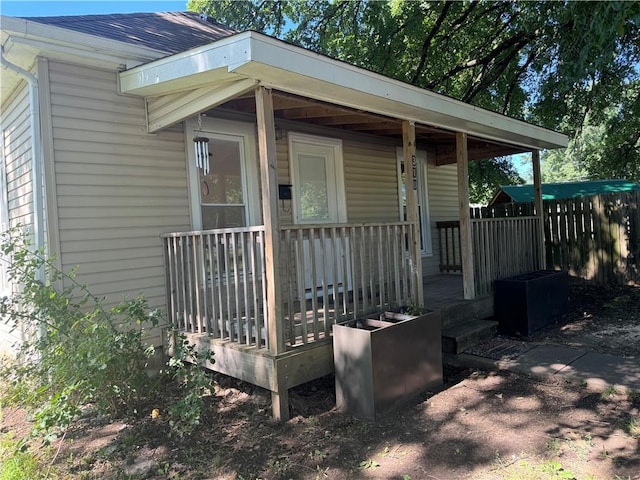 310 E 3rd Ave, Garnett, KS 66032 - view of wooden porch