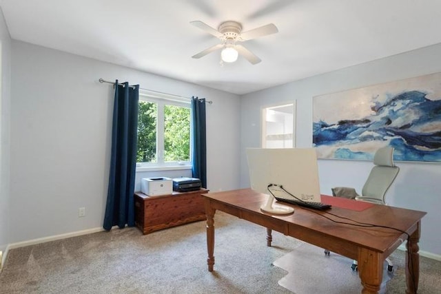 12312 Nieman Rd, Overland Park, KS 66213 - office featuring a ceiling fan and light colored carpet