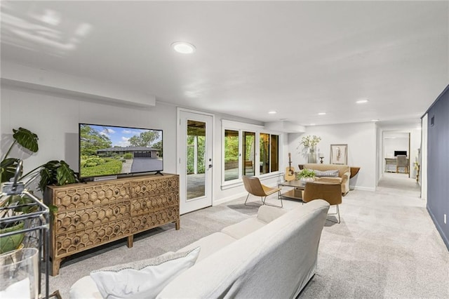 180 Terrace Trl S, Lake Quivira, KS 66217 - carpeted living room with recessed lighting and baseboards