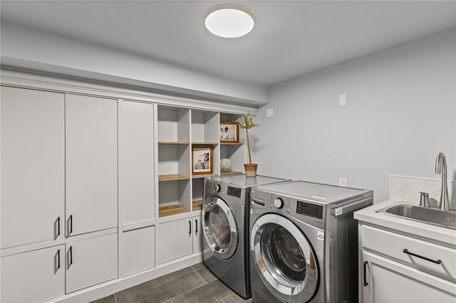 180 Terrace Trl S, Lake Quivira, KS 66217 - laundry room featuring cabinet space and separate washer and dryer