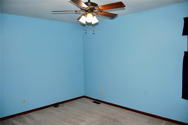 407 Hithergreen Dr, Lansing, KS 66043 - empty room featuring light colored carpet and a ceiling fan