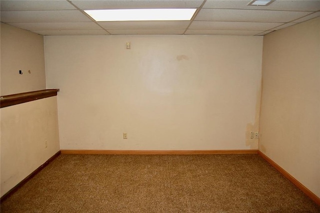407 Hithergreen Dr, Lansing, KS 66043 - unfurnished room with carpet and a drop ceiling