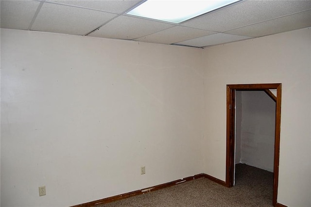 407 Hithergreen Dr, Lansing, KS 66043 - unfurnished room with a drop ceiling and carpet flooring