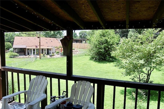 407 Hithergreen Dr, Lansing, KS 66043 - view of wooden deck