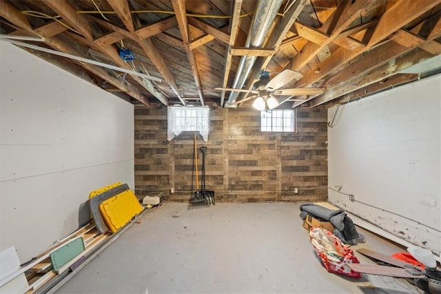 1340 Spruce St, Leavenworth, KS 66048 - basement with wood walls