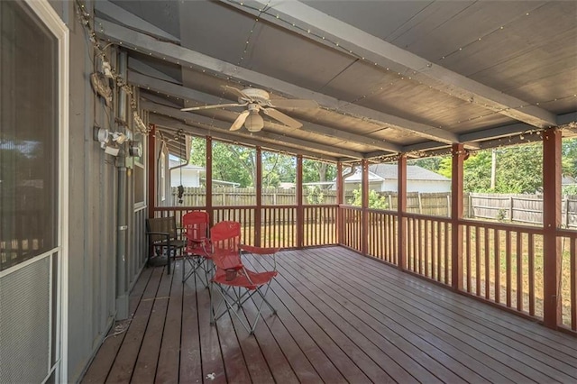 1222 S Maple St, Ottawa, KS 66067 - sunroom / solarium with a ceiling fan