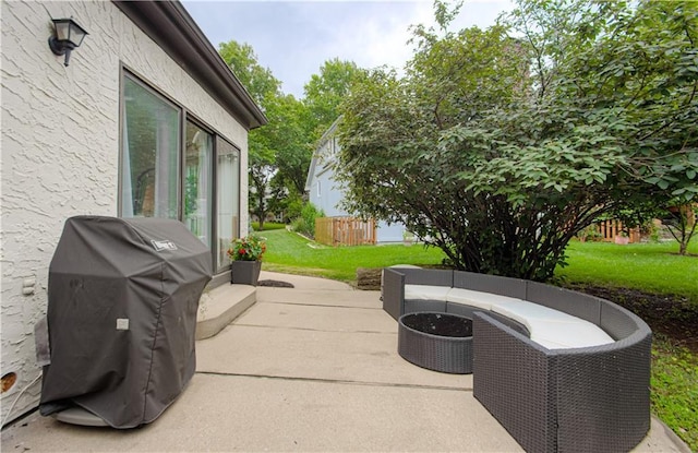 12600 Mohawk Ln, Leawood, KS 66209 - view of patio featuring grilling area