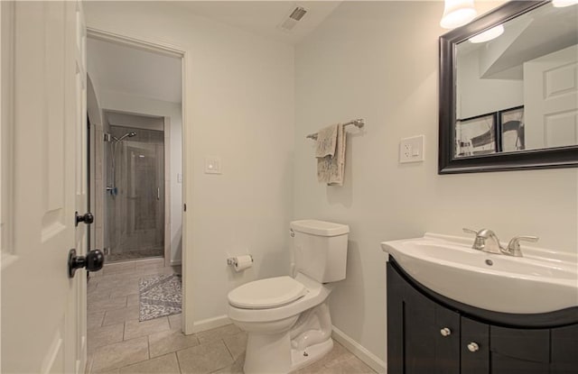 12600 Mohawk Ln, Leawood, KS 66209 - bathroom featuring vanity, a shower, and tile patterned flooring