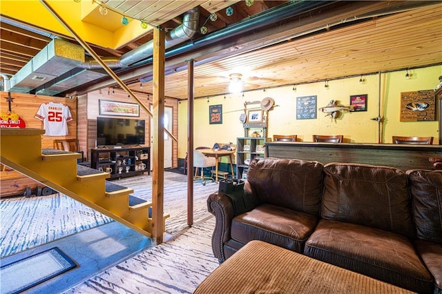 203 Scout St, Camden Point, MO 64018 - living area featuring stairs