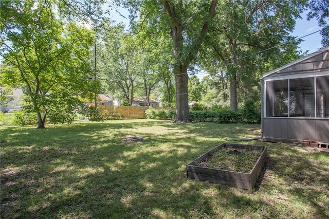 7236 Roe Ave, Prairie Village, KS 66208 - view of yard featuring a sunroom and a garden