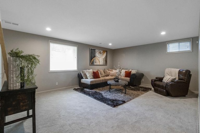 5125 W 164th St, Overland Park, KS 66085 - carpeted living room featuring recessed lighting