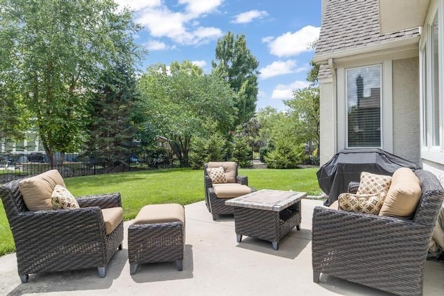 5125 W 164th St, Overland Park, KS 66085 - view of patio / terrace featuring an outdoor hangout area