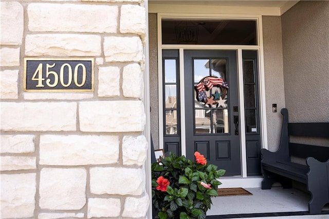 4500 Parks Summit Ter, Lees Summit, MO 64064 - view of exterior entry featuring stucco siding and stone siding