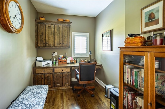 4500 Parks Summit Ter, Lees Summit, MO 64064 - home office with dark wood-type flooring and built in study area