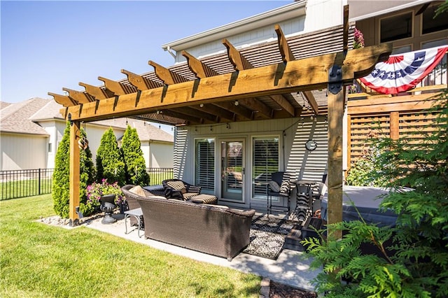 4500 Parks Summit Ter, Lees Summit, MO 64064 - view of patio featuring a pergola and outdoor lounge area