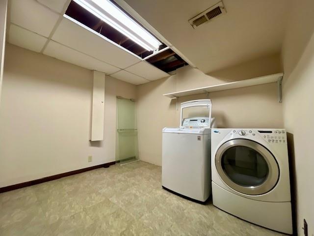 6960 Dancaster Rd, Topeka, KS 66610 - laundry room with independent washer and dryer