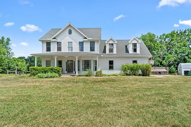 1148 N 1st Rd, Baldwin City, KS 66006 - view of front of property featuring a porch and a front yard
