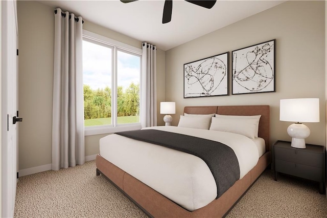 12517 S Hedge Ct, Olathe, KS 66061 - bedroom featuring light colored carpet and ceiling fan
