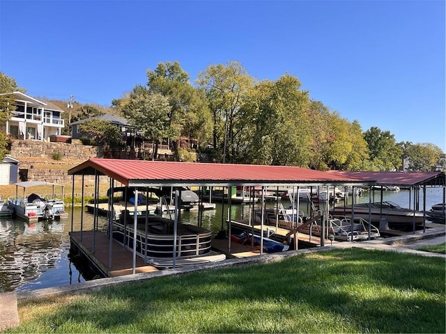 22 U Lake Shore Dr, Lake Lotawana, MO 64086 - dock featuring a water view and boat lift