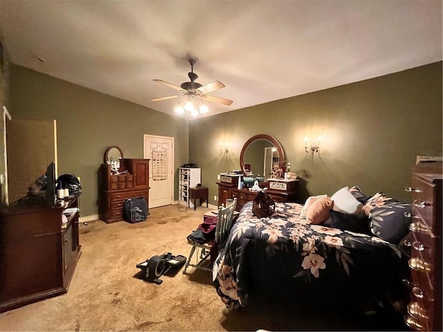 22 U Lake Shore Dr, Lake Lotawana, MO 64086 - bedroom featuring light carpet and a ceiling fan