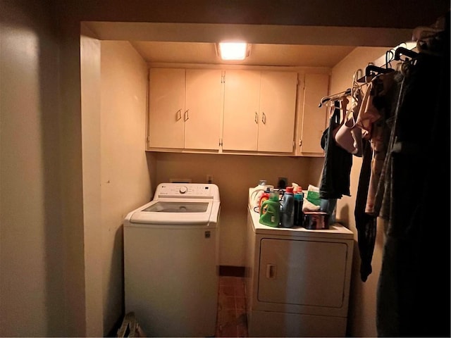 22 U Lake Shore Dr, Lake Lotawana, MO 64086 - laundry room with washer and dryer and cabinet space