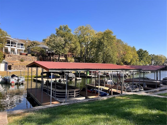 22 U Lake Shore Dr, Lake Lotawana, MO 64086 - dock with a water view and boat lift