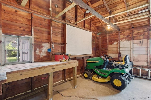 609 W Beech St, Independence, KS 67301 - garage featuring wooden walls