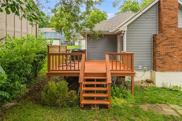 6613 E 123rd Ter, Grandview, MO 64030 - wooden deck featuring stairway