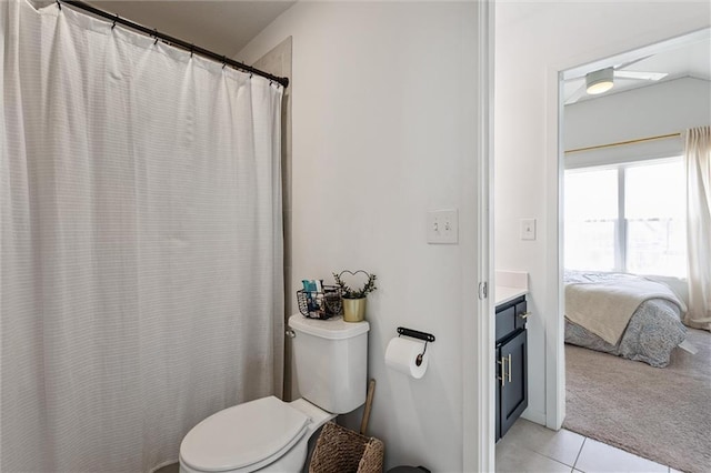24328 W 58th Ter, Shawnee, KS 66226 - full bathroom featuring tile patterned floors, vanity, and curtained shower