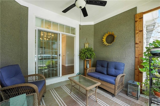 704 E 110th Ter, Kansas City, MO 64131 - sunroom with ceiling fan