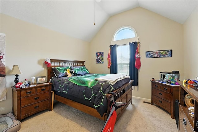 2353 SW Switchback Ct, Lees Summit, MO 64082 - bedroom featuring light carpet and vaulted ceiling