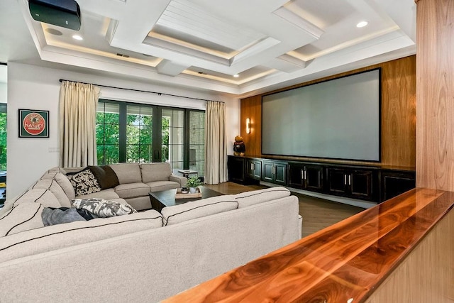 27497 W 108th St, Olathe, KS 66061 - cinema room with wood finished floors and crown molding