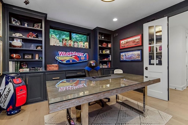 27497 W 108th St, Olathe, KS 66061 - bar area with light wood-type flooring and recessed lighting