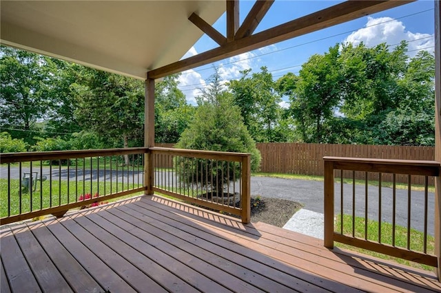 3100 N 56th St, Kansas City, KS 66104 - deck featuring view of scattered trees