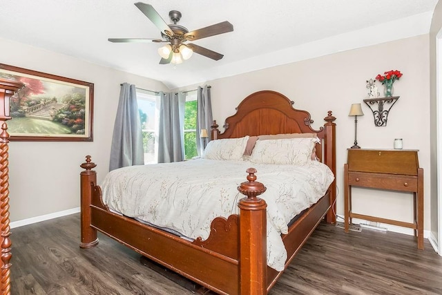 31241 W 172nd Ter, Gardner, KS 66030 - bedroom featuring wood finished floors, a ceiling fan, and lofted ceiling