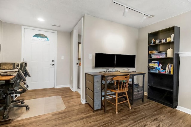 31241 W 172nd Ter, Gardner, KS 66030 - office area featuring rail lighting and wood finished floors