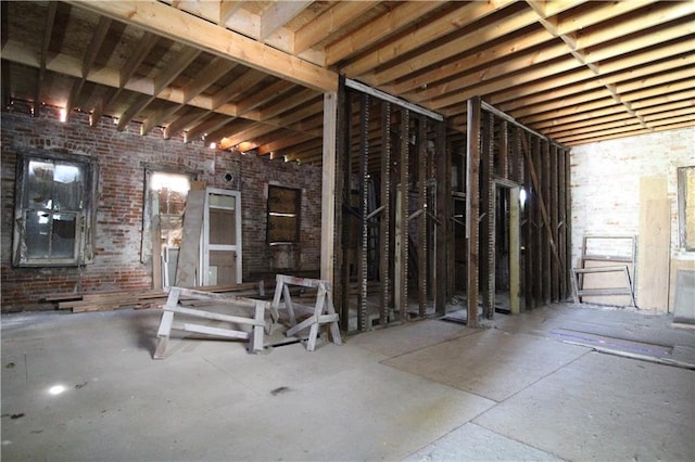 1705 Francis St, Saint Joseph, MO 64501 - miscellaneous room featuring brick wall