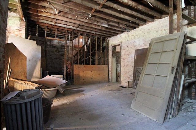 1705 Francis St, Saint Joseph, MO 64501 - basement featuring brick wall