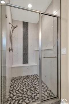 25446 W 91st Ter, Lenexa, KS 66227 - full bath featuring a shower stall and recessed lighting