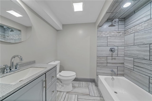 2517 Red Bridge Ter, Kansas City, MO 64131 - full bathroom with vanity, tub / shower combination, and marble finish floors