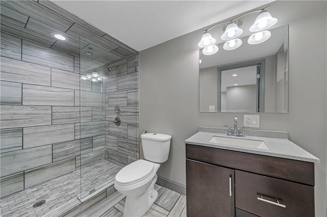 2517 Red Bridge Ter, Kansas City, MO 64131 - bathroom with vanity and tiled shower