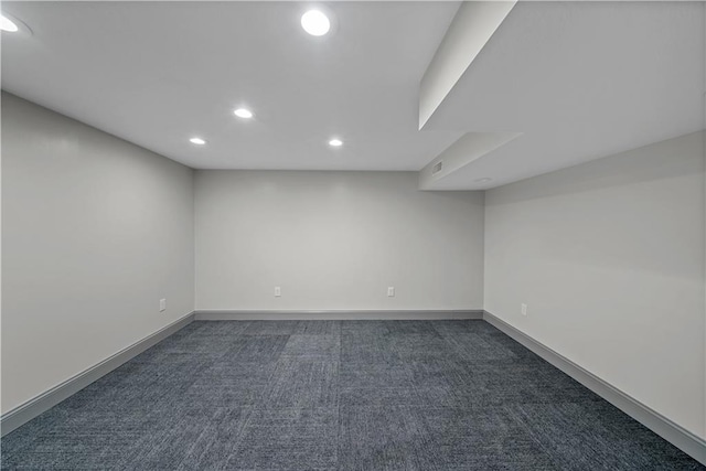 2517 Red Bridge Ter, Kansas City, MO 64131 - empty room featuring recessed lighting and dark colored carpet