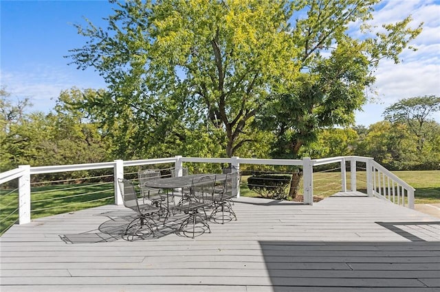 2517 Red Bridge Ter, Kansas City, MO 64131 - wooden deck with outdoor dining space